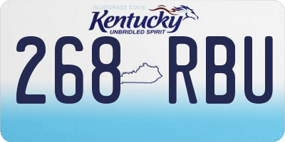 KY license plate 268RBU