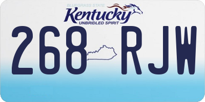 KY license plate 268RJW