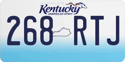KY license plate 268RTJ