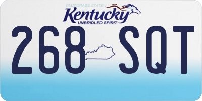 KY license plate 268SQT