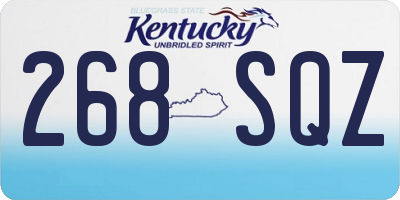 KY license plate 268SQZ
