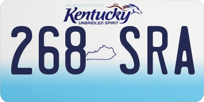 KY license plate 268SRA