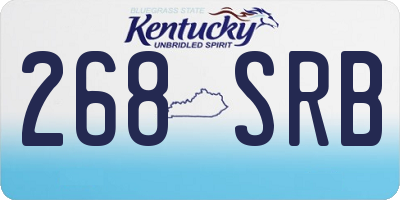 KY license plate 268SRB
