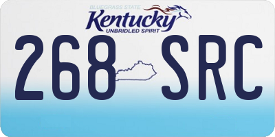 KY license plate 268SRC