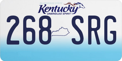 KY license plate 268SRG