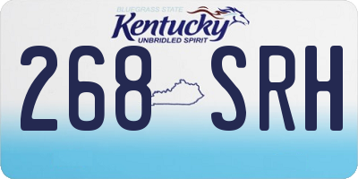 KY license plate 268SRH