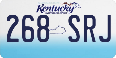 KY license plate 268SRJ