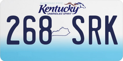 KY license plate 268SRK
