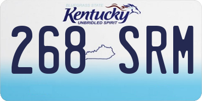 KY license plate 268SRM