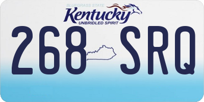 KY license plate 268SRQ
