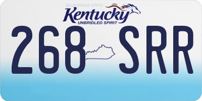 KY license plate 268SRR