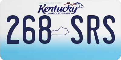 KY license plate 268SRS