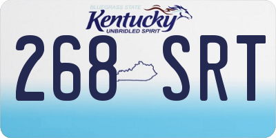 KY license plate 268SRT