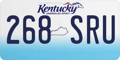 KY license plate 268SRU