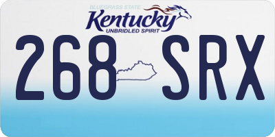 KY license plate 268SRX