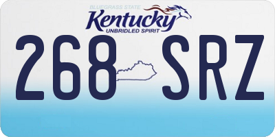 KY license plate 268SRZ