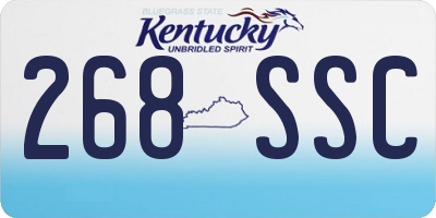 KY license plate 268SSC