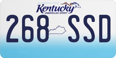 KY license plate 268SSD