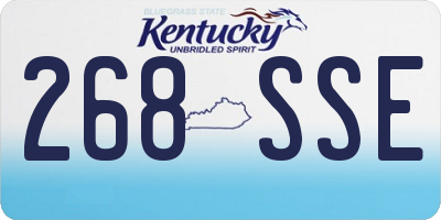 KY license plate 268SSE