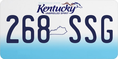 KY license plate 268SSG
