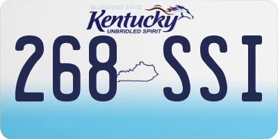 KY license plate 268SSI