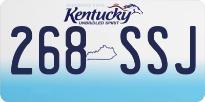 KY license plate 268SSJ