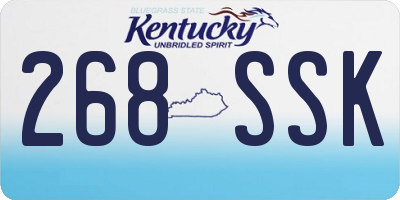KY license plate 268SSK