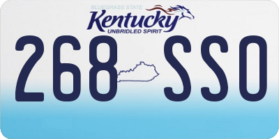KY license plate 268SSO
