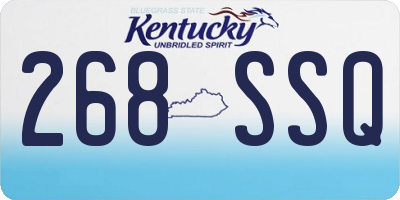 KY license plate 268SSQ