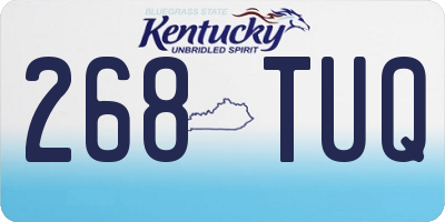 KY license plate 268TUQ