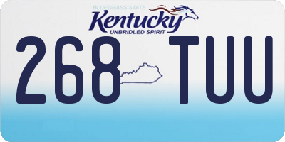 KY license plate 268TUU
