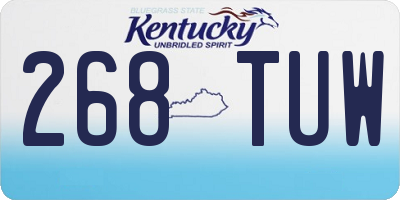 KY license plate 268TUW