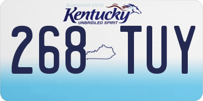 KY license plate 268TUY