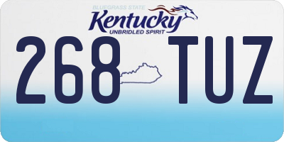 KY license plate 268TUZ