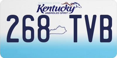 KY license plate 268TVB