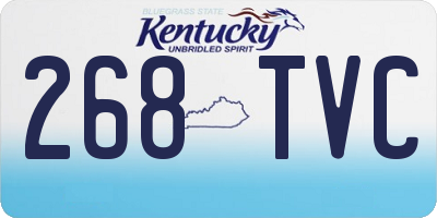 KY license plate 268TVC