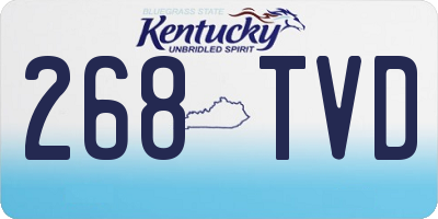 KY license plate 268TVD
