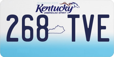 KY license plate 268TVE