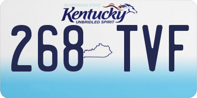 KY license plate 268TVF