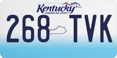 KY license plate 268TVK