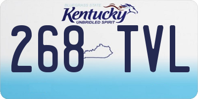 KY license plate 268TVL