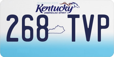 KY license plate 268TVP