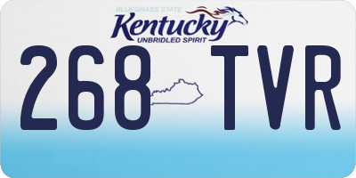 KY license plate 268TVR