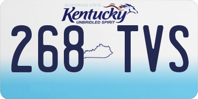 KY license plate 268TVS