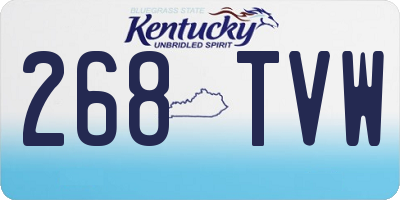 KY license plate 268TVW