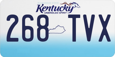 KY license plate 268TVX