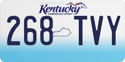 KY license plate 268TVY