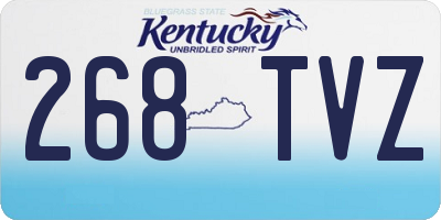 KY license plate 268TVZ