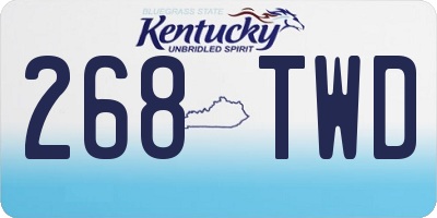 KY license plate 268TWD