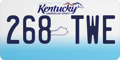 KY license plate 268TWE